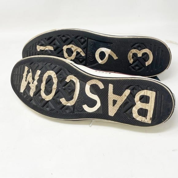 CONVERSE X SHOE PALACE Black BOOM BOX Chuck Taylor High Top BASCOM 1993 Sz 11 - Picture 4 of 12